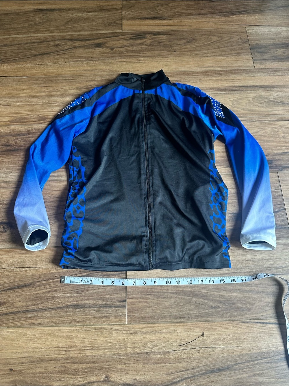 Mossimo Supply Co. Black and Blue Full-Zip Performance Jacket